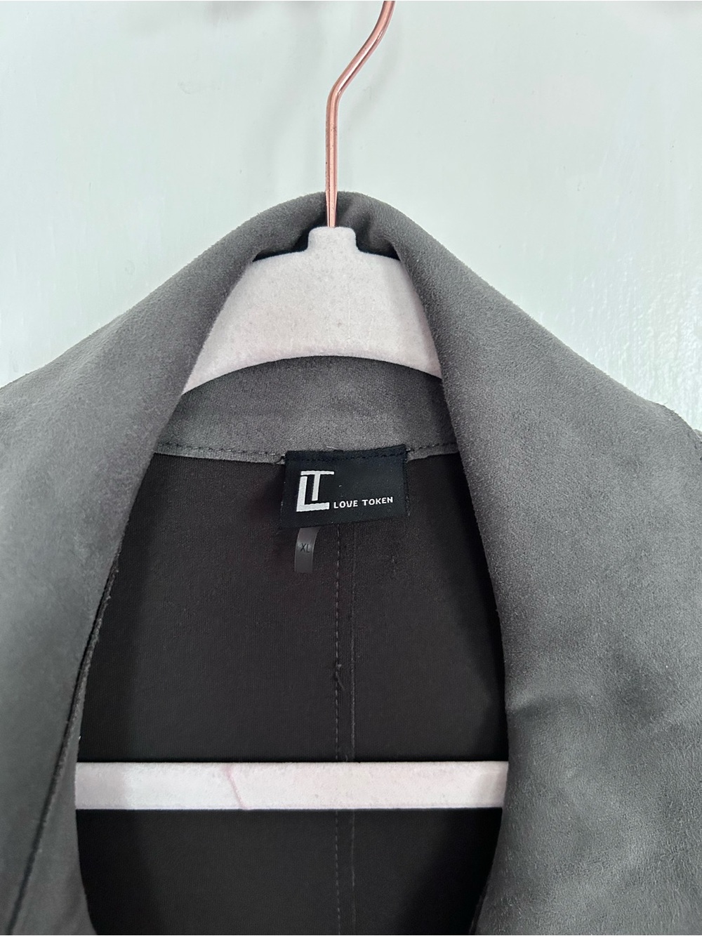 Love Token Suede Trench Coat - Picture 3 of 4